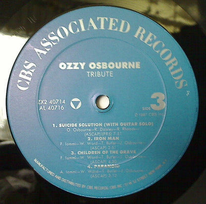 Ozzy Osbourne, Randy Rhoads : Tribute (2xLP, Album, DMM)
