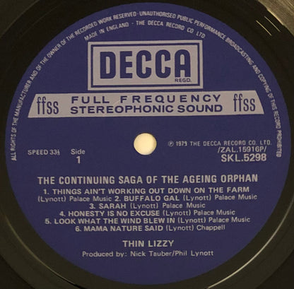 Thin Lizzy : The Continuing Saga Of The Ageing Orphans (LP, Comp)