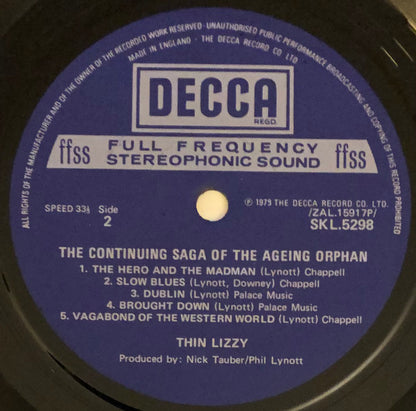 Thin Lizzy : The Continuing Saga Of The Ageing Orphans (LP, Comp)