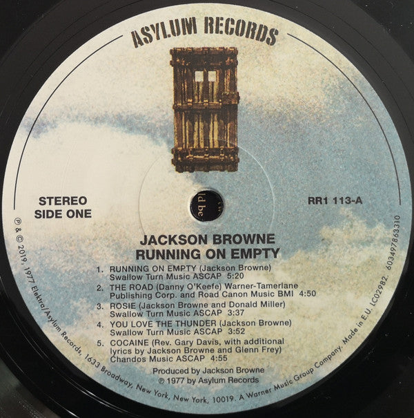 Jackson Browne : Running On Empty (LP, Album, RE, RM)