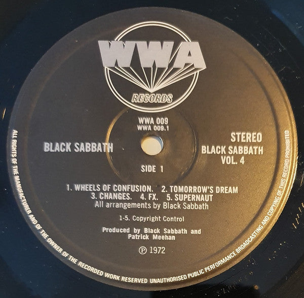 Black Sabbath : Black Sabbath Vol. 4 (LP, Album, RE, RP, Gat)