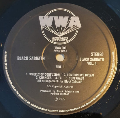 Black Sabbath : Black Sabbath Vol. 4 (LP, Album, RE, RP, Gat)