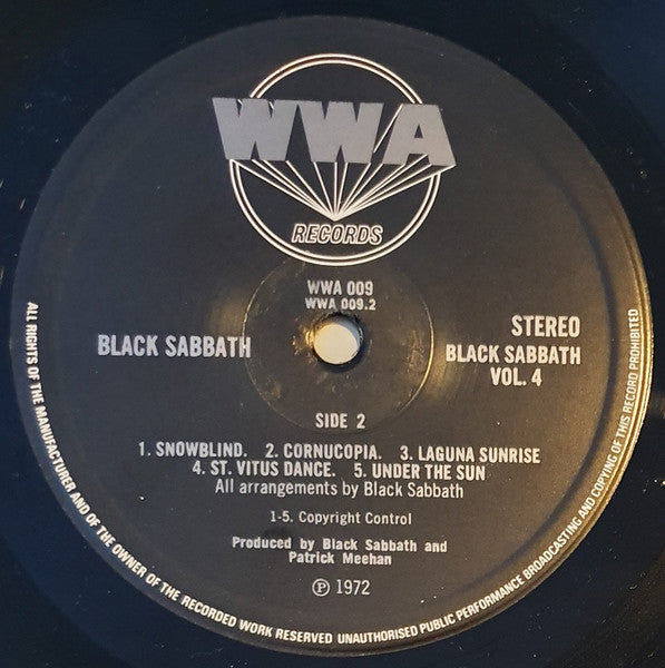 Black Sabbath : Black Sabbath Vol. 4 (LP, Album, RE, RP, Gat)