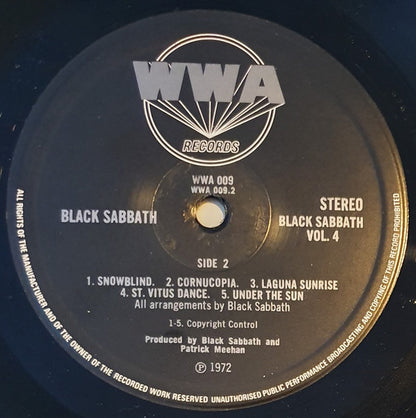 Black Sabbath : Black Sabbath Vol. 4 (LP, Album, RE, RP, Gat)