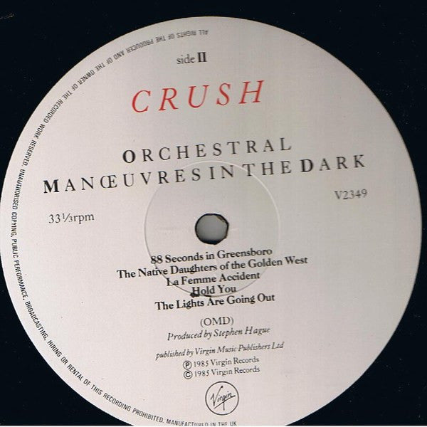 Orchestral Manœuvres In The Dark* : Crush (LP, Album, Tow)