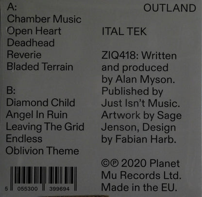 Ital Tek : Outland (LP, Ltd, Whi)