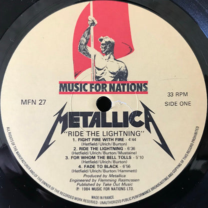 Metallica : Ride The Lightning (LP, Album)