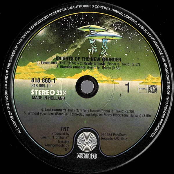 TNT (15) : Knights Of The New Thunder (LP, Album)