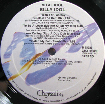 Billy Idol : Vital Idol (LP, Album, Comp, RE)