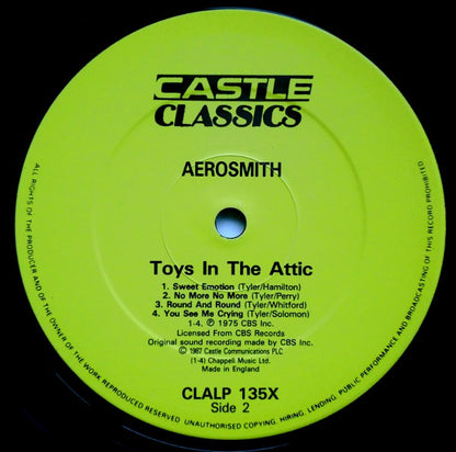 Aerosmith : Toys In The Attic (LP, Album, RE)