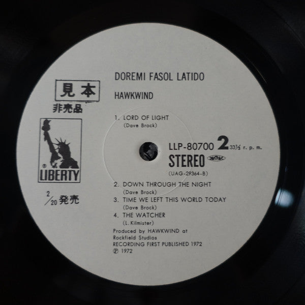 Hawkwind : Doremi Fasol Latido (LP, Album, Promo, Pin)