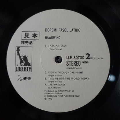 Hawkwind : Doremi Fasol Latido (LP, Album, Promo, Pin)