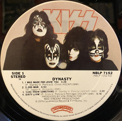 Kiss : Dynasty (LP, Album, Pit)