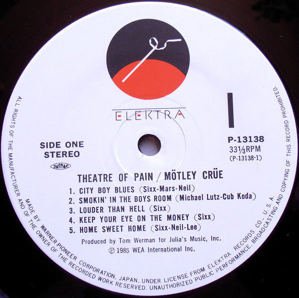 Mötley Crüe : Theatre Of Pain (LP, Album)