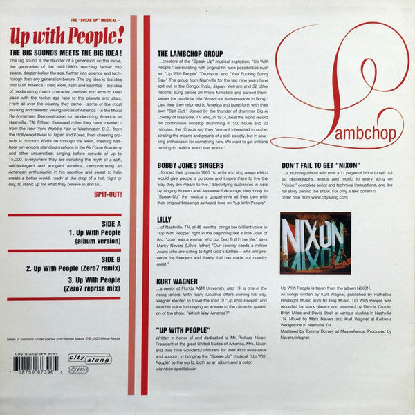 Lambchop : The "Speak Up" Musical - Up With People! (12")