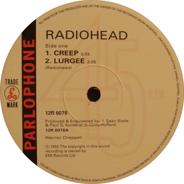 Radiohead : Creep (12", EP)