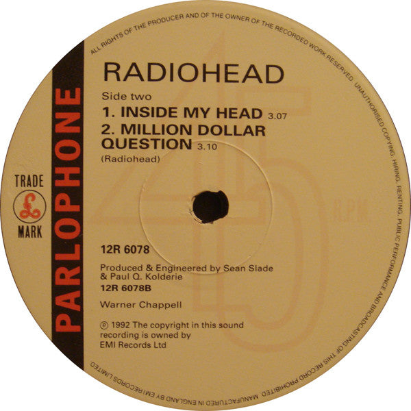 Radiohead : Creep (12", EP)