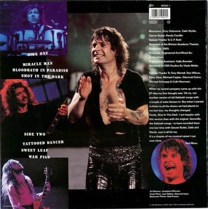 Ozzy Osbourne : Just Say Ozzy (12", EP)