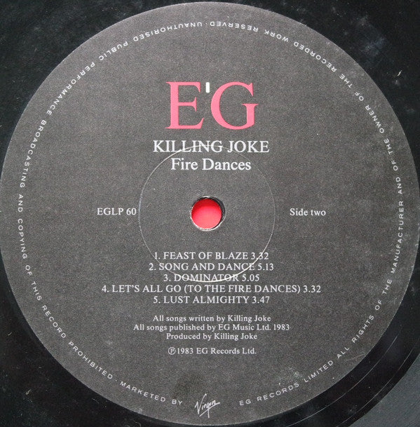 Killing Joke : Fire Dances (LP, Album, RE)