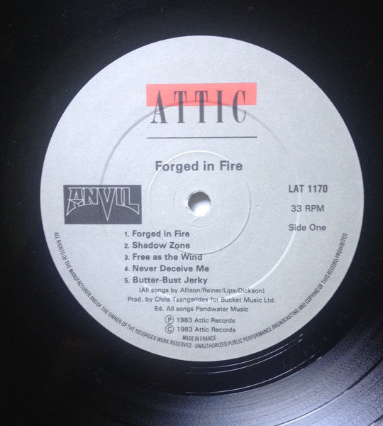 Anvil : Forged In Fire (LP, Album)