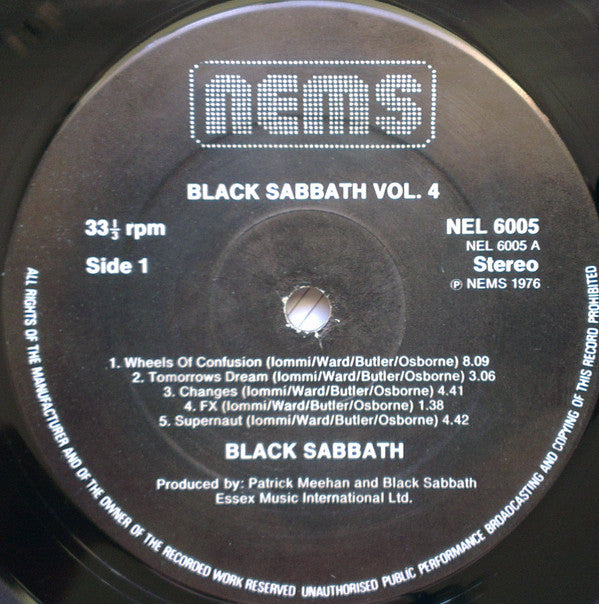 Black Sabbath : Black Sabbath Vol 4 (LP, Album, RE, Gat)