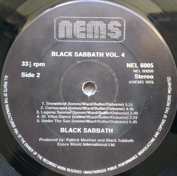 Black Sabbath : Black Sabbath Vol 4 (LP, Album, RE, Gat)