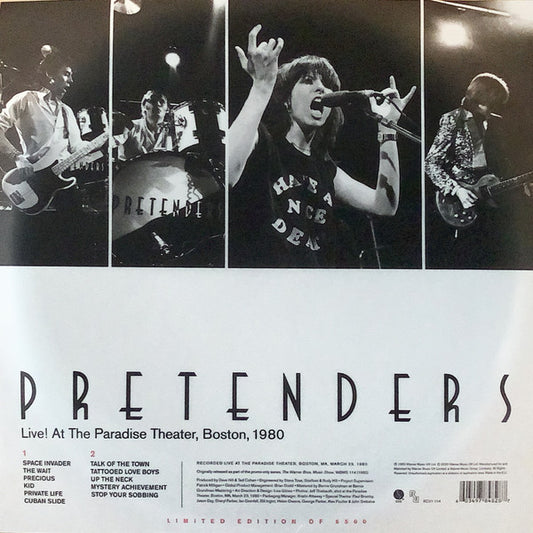 Pretenders* : Live! At The Paradise Theater, Boston, 1980 (LP, RSD, Ltd, RE, Cle)