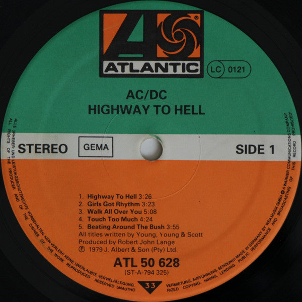 AC/DC : Highway To Hell (LP, Album)