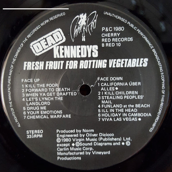 Dead Kennedys : Fresh Fruit For Rotting Vegetables (LP, Album)