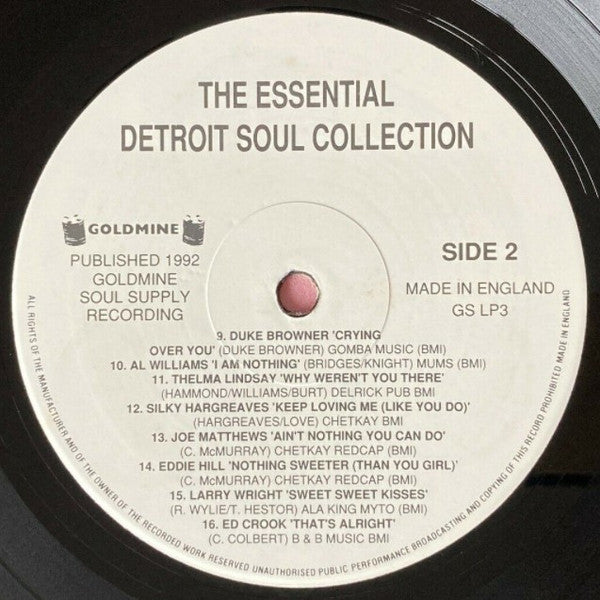 Various : The Essential Detroit Soul Collection (LP, Comp)