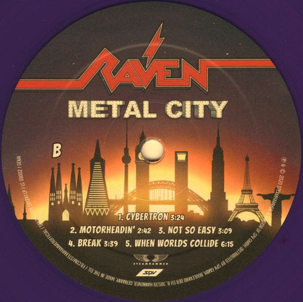 Raven (6) : Metal City (LP, Album, Pur)