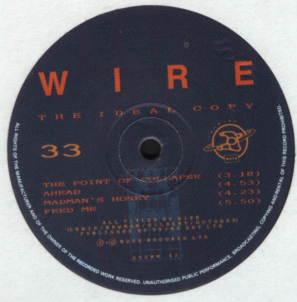 Wire : The Ideal Copy (LP, Album, Blu)