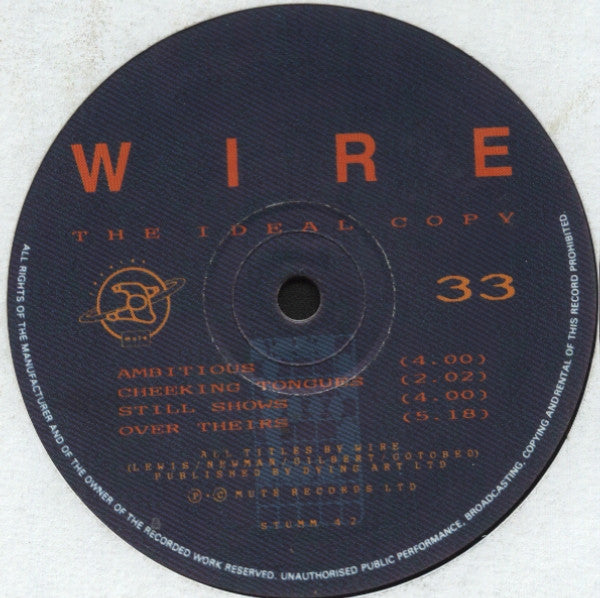 Wire : The Ideal Copy (LP, Album, Blu)