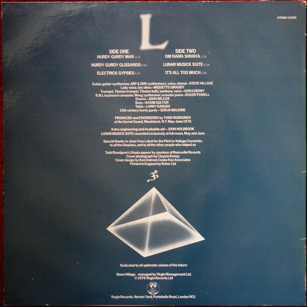 Steve Hillage : L (LP, Album, Glo)