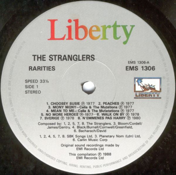 The Stranglers : Rarities (LP, Comp)