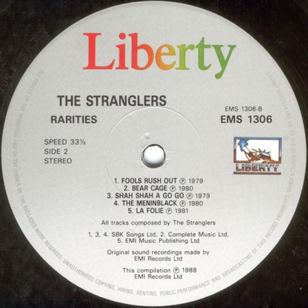 The Stranglers : Rarities (LP, Comp)