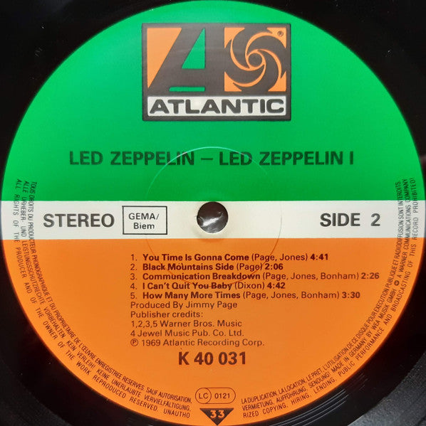 Led Zeppelin : Led Zeppelin (LP, Album, RE)