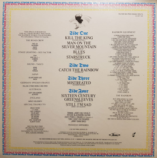 Rainbow : On Stage (2xLP, Album, RE, Gat)