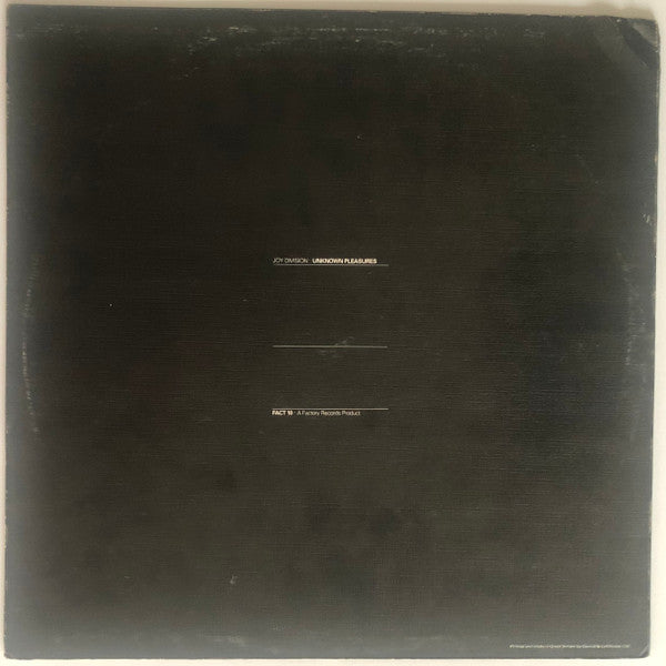 Joy Division : Unknown Pleasures (LP, Album, RP, Lyn)
