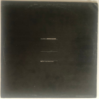 Joy Division : Unknown Pleasures (LP, Album, RP, Lyn)