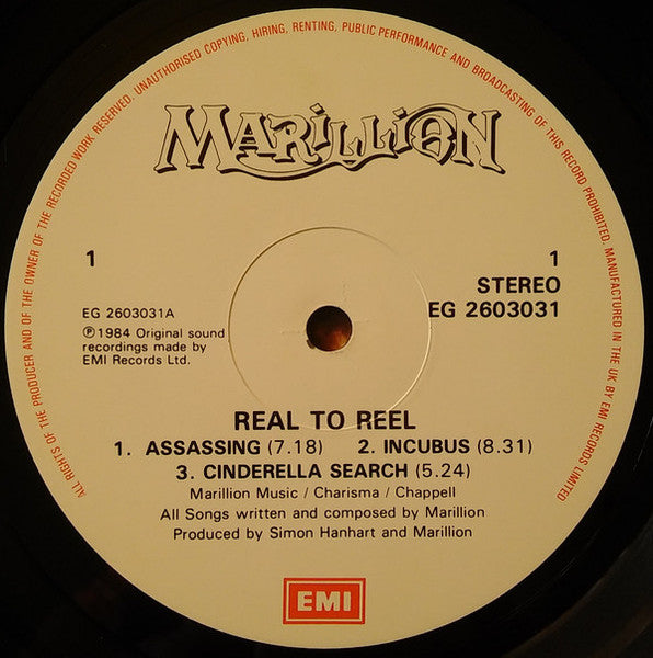Marillion : Real To Reel (LP, Album)