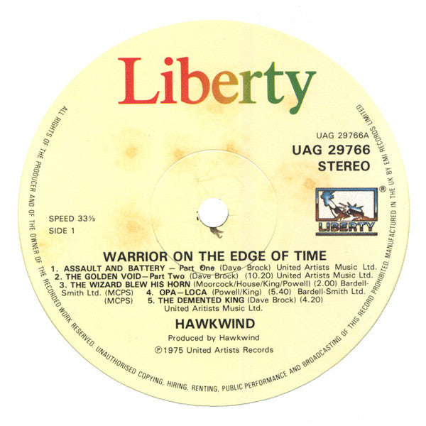 Hawkwind : Warrior On The Edge Of Time (LP, Album, RE)