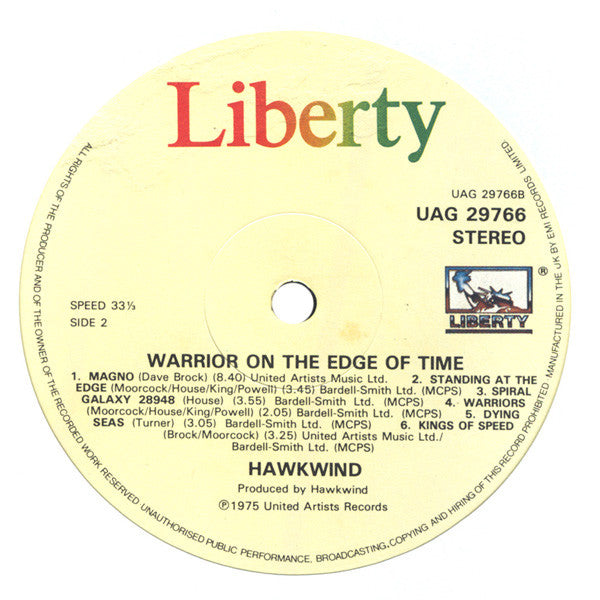 Hawkwind : Warrior On The Edge Of Time (LP, Album, RE)