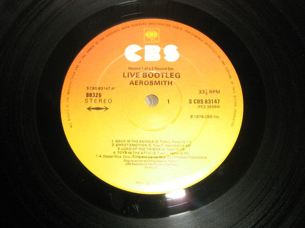Aerosmith : Live! Bootleg (2xLP, Album, Gat)