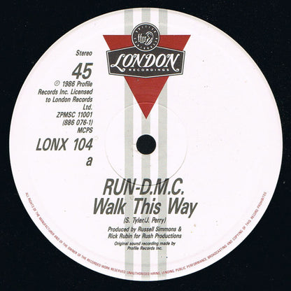 RUN DMC* : Walk This Way (12", Single)