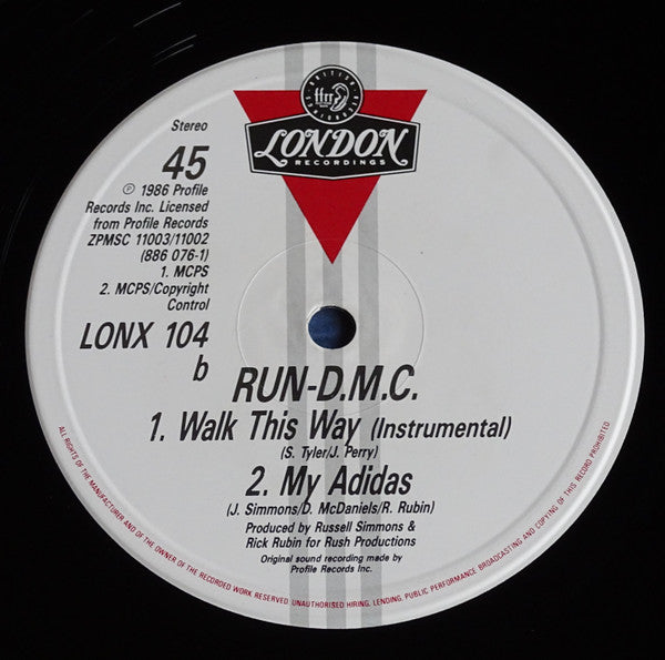 RUN DMC* : Walk This Way (12", Single)