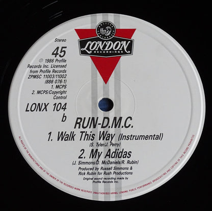 RUN DMC* : Walk This Way (12", Single)