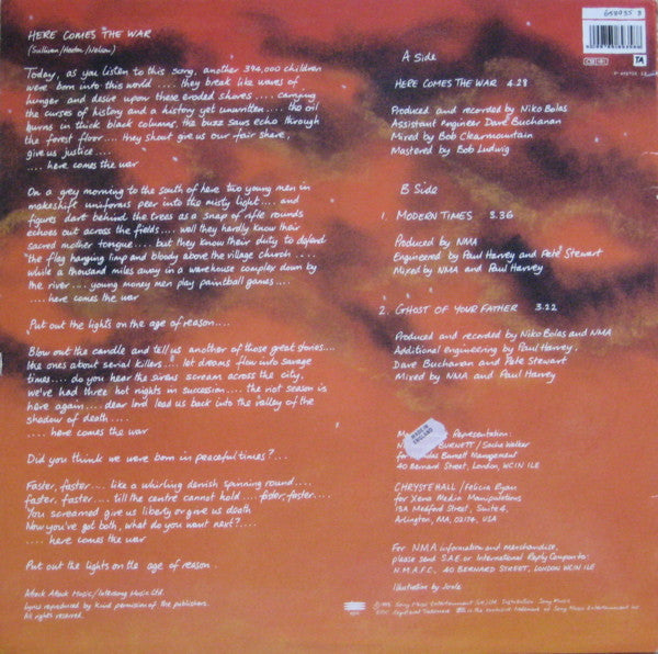 New Model Army : Here Comes The War (12", Maxi, Pos)