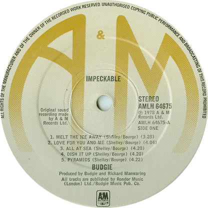 Budgie : Impeckable (LP, Album)