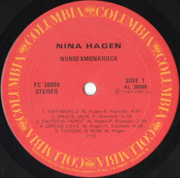 Nina Hagen : Nunsexmonkrock (LP, Album)